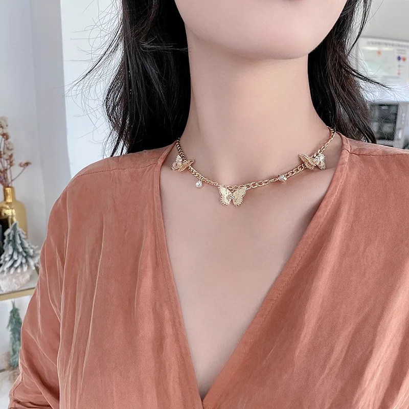 

Cold Wind And Wild Personality Temperament Simple Butterfly Shape Clavicle Chain Gift For Girlfriend