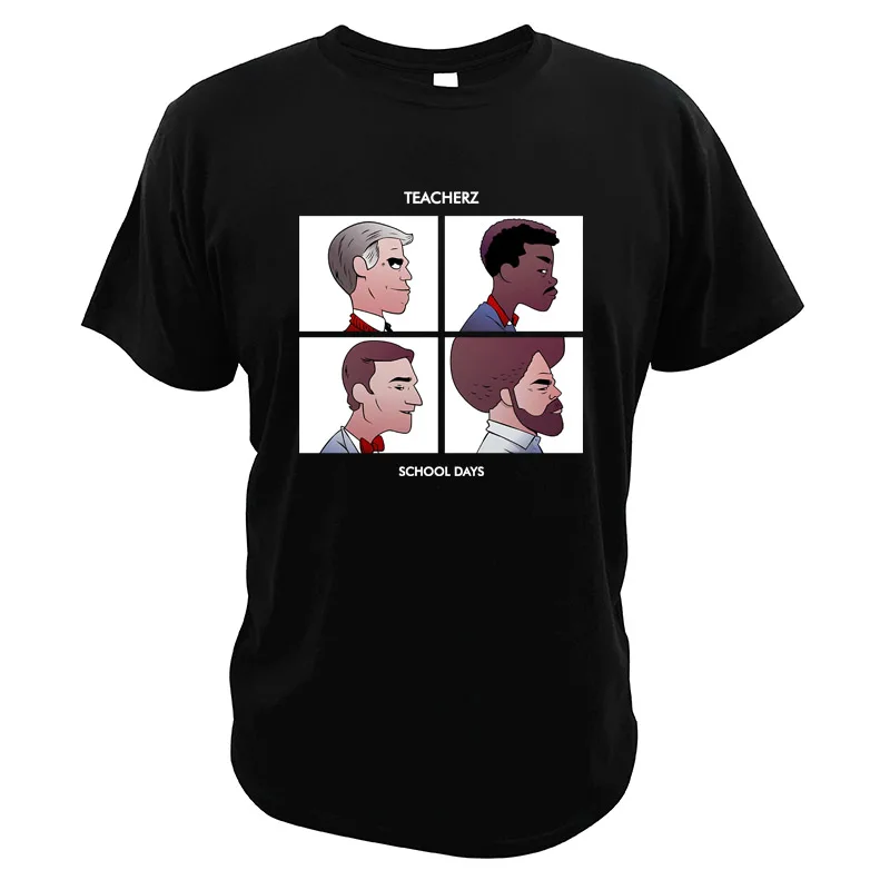 Футболки с надписью Demon Days Bob Ross Bill Nye Fred Rogers LeVar Burton уличная футболка короткими