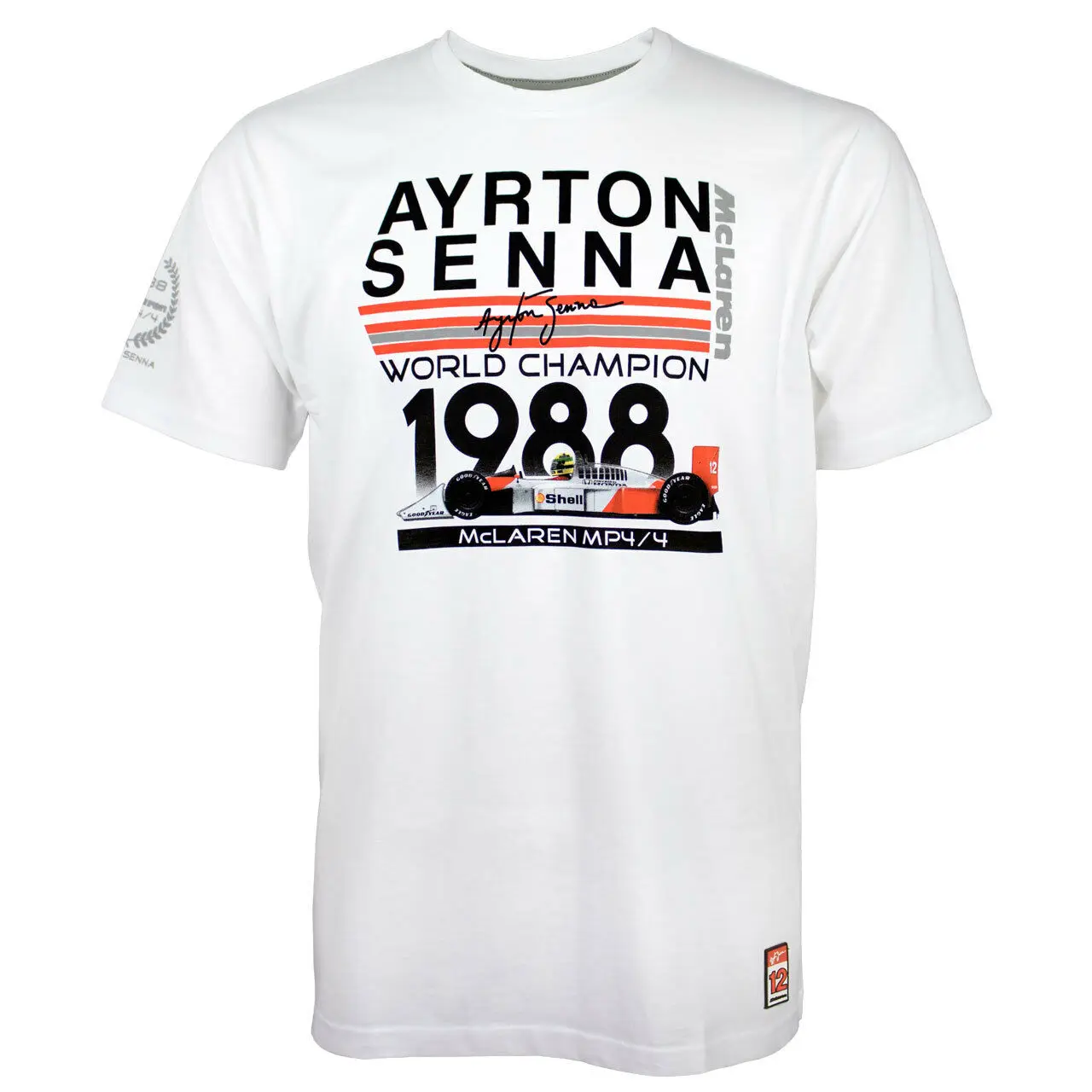 Ayrton Senna футболка чемпионы мира 1988 Mclaren показать оригинальное название|Мужские