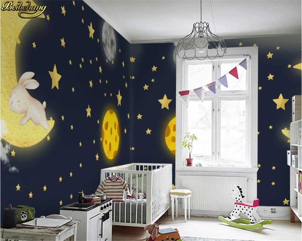 Beibehang пользовательские 3d обои фреска скандинавский минималистичный мультфильм