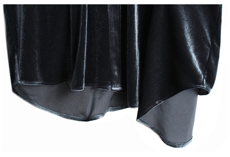 

[EAM] Women Black Irregular Buckle Velour Blouse New Lapel Long Sleeve Loose Fit Shirt Fashion Tide Spring Autumn 2021 1DD8255