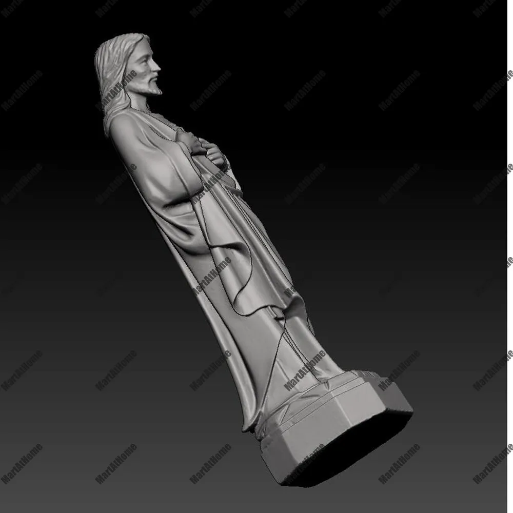 Скульптура Иисуса 3D модель STL файл круглая резьба чертеж для ЧПУ маршрутизатор