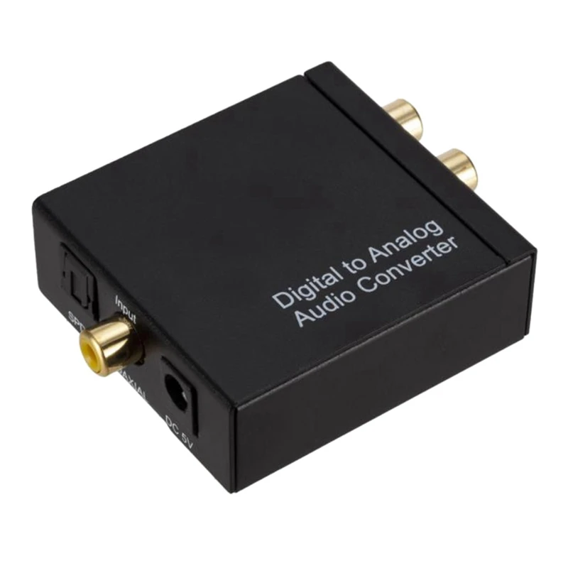 

Audio Converter to Analog Stereo Audio Left/Right Soundtrack Converter Adapter 3.5mm Jack Output