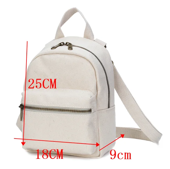 

[EAM] Women Spring Summer New Solid Brief Small Travel Canvas Bag Personality All-match Backpack Fashion Tide 2021 18A1899