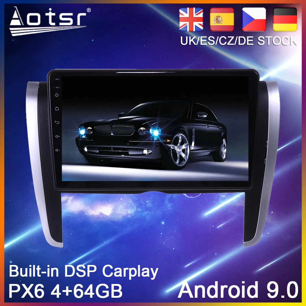 Автомобильный DVD-плеер PX6 Android 9 0 64 ГБ GPS-навигация для Toyota думатор 2007-2015