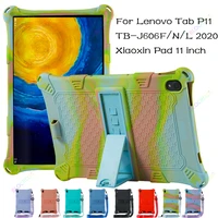 soft silicon case for lenovo tab p11 tb j606f 11 tablet stand cover for lenovo tab p11 xiaoxi tb j606f 11 inch 2020 soft shell