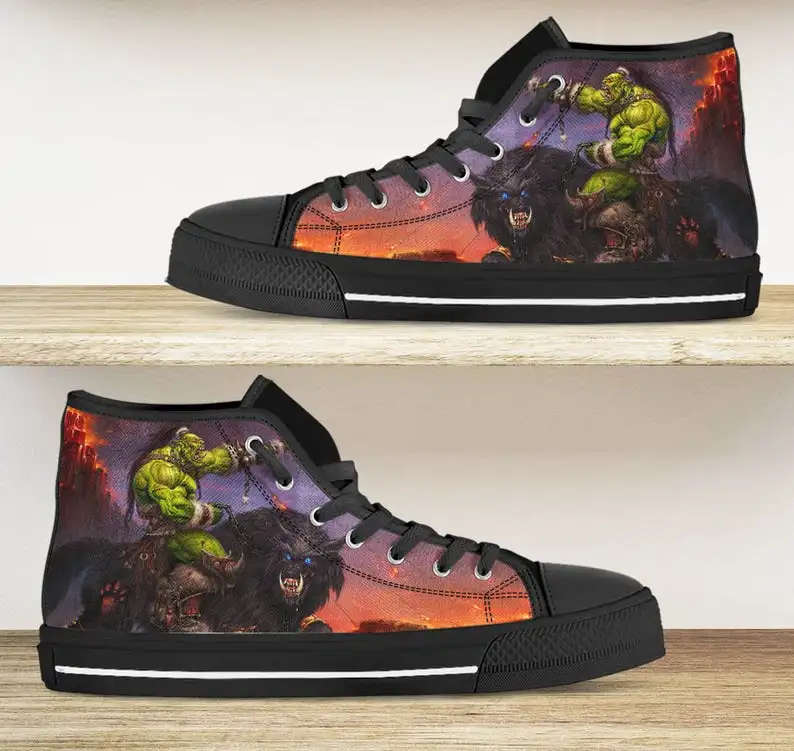

World of warcraft shoes. Orc high tops, Mens Womens Designer Leisure Sneakers Men Casual Canvas Shoes Off White