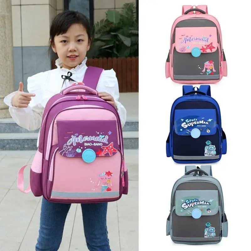 

Orthopedic Space School Bag for Boys School Backpacks Gilrs Mermaid Children Primary School Bags Kids Grade 1-3-6 Big Satchels