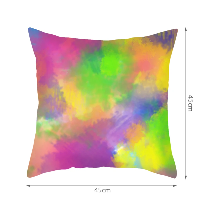 

45x45cm Rainbow Colorful Geometric Polyester Cotton Throw Pillow Case Decorative Cushion Cover for Living Room Sofa Cushions