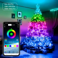 20m usb christmas tree led string lights with smart bluetooth app remote control christmas home decor fairy lights garland
