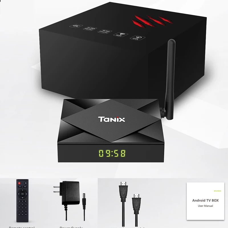 ТВ-приставка Tanix TX6S Android 10 0 Allwinner H616 4 ГБ 64 медиаплеер Wi-Fi bluetooth 8K для Google Assistant |