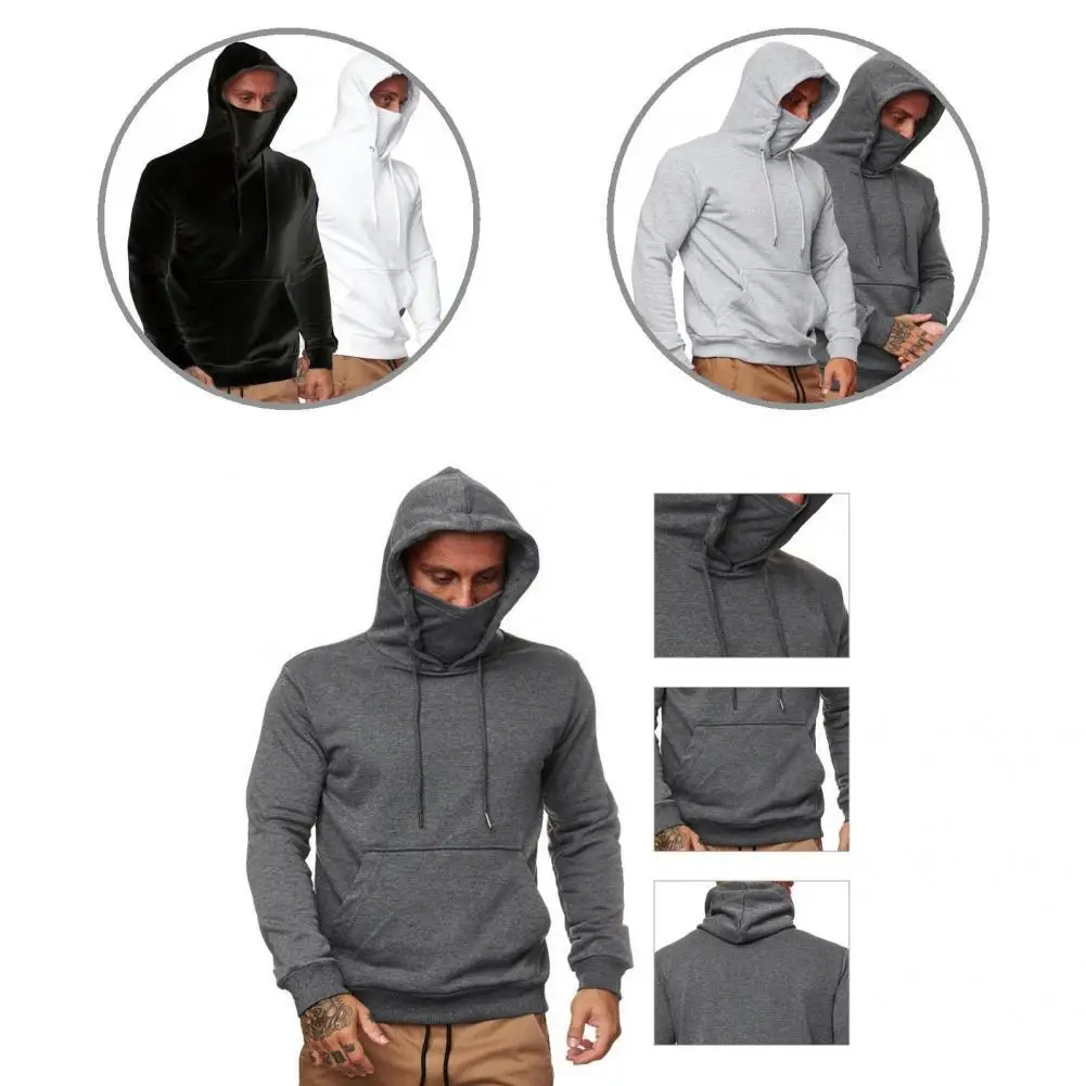 

Sports Stylish Big Pocket Men Sweatshirt Patchwork Sweatshirt Hooded for Home