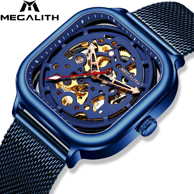 MEGALITH Relojes Para Hombre мужские часы лучший бренд роскошные механические