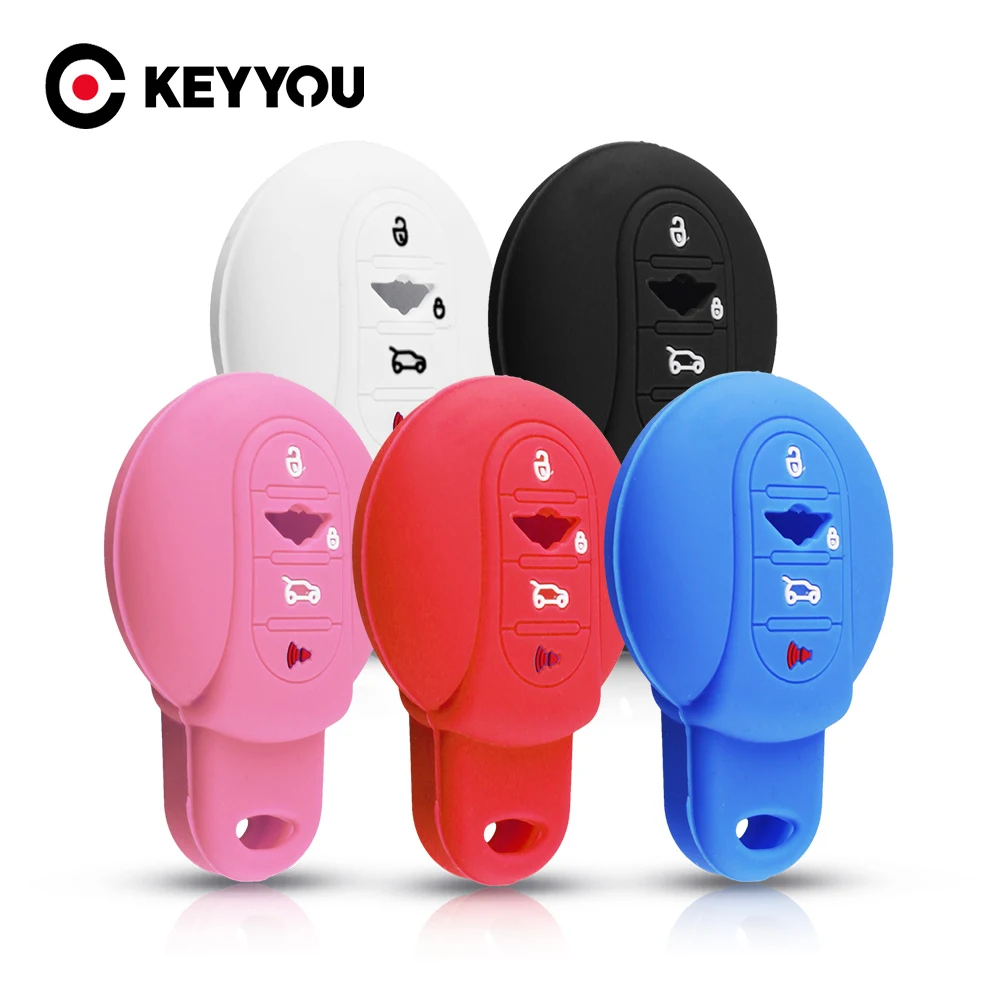 KEYYOU для BMW MINI Cooper S Roadster R50 R53 F54 F55 F56 4 кнопки чехол ключей Автомобильный Стайлинг