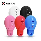KEYYOU для BMW MINI Cooper S Roadster R50 R53 F54 F55 F56 4 кнопки чехол для ключей Автомобильный Стайлинг резиновый силиконовый чехол для автомобильного ключа