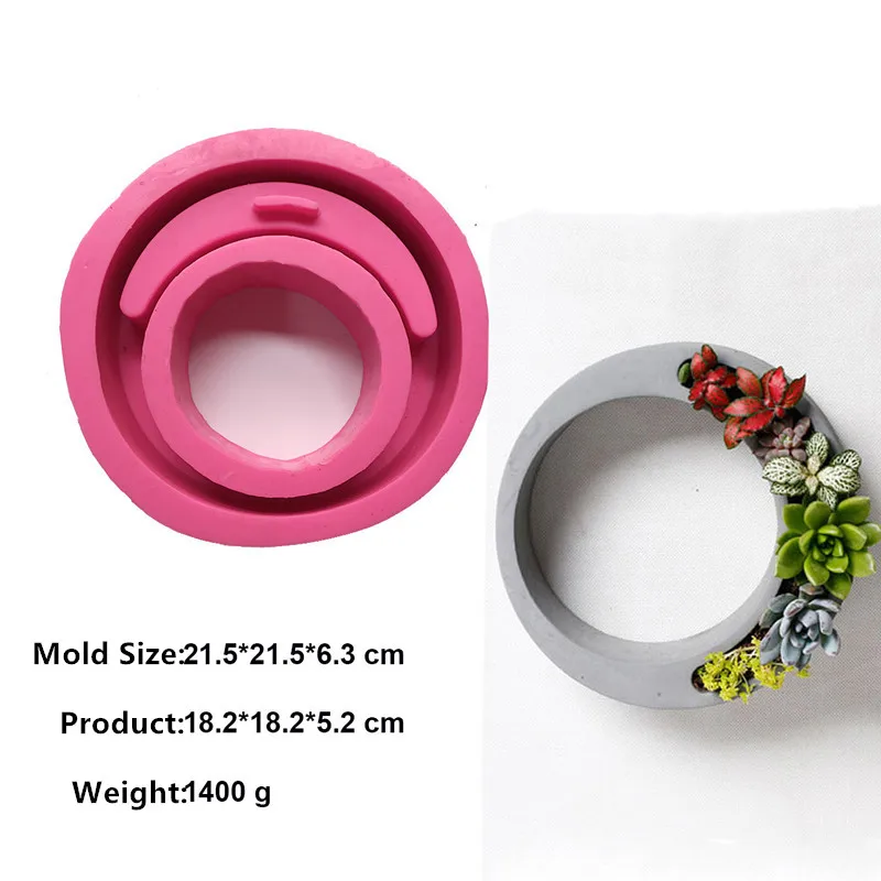 Круглая силиконовая форма для цветов в горшках ручная работа гипс бетон горшок