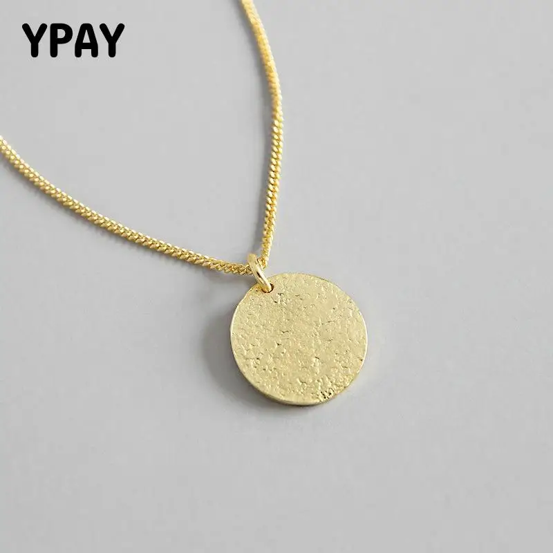 

Ожерелье до ключиц YPAY, корейский стиль, матовая поверхность, серебро 100% пробы, 925 пробы, YMN092