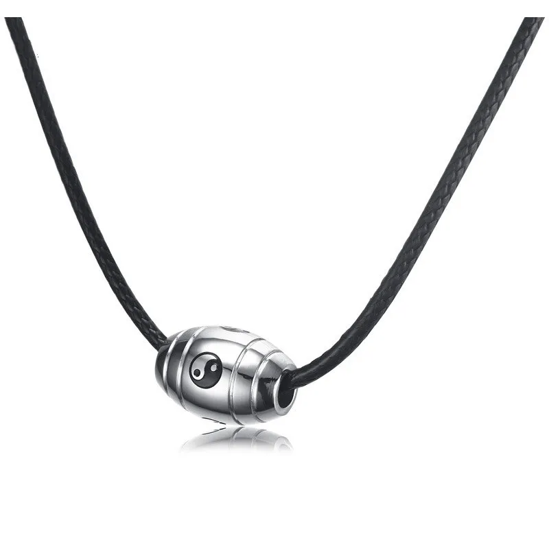 

16mm Tai Chi YinYang Fish Black and White Chokers Necklaces Yin Yang Necklace Religious Prayer Jewelry NE536G