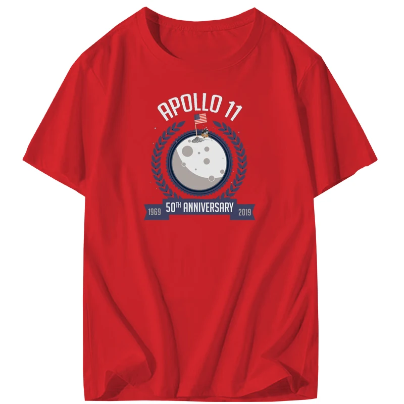 Лидер продаж хлопковая Футболка Apollo 11 50th anniversary moon landing July 20 1969 летняя футболка для