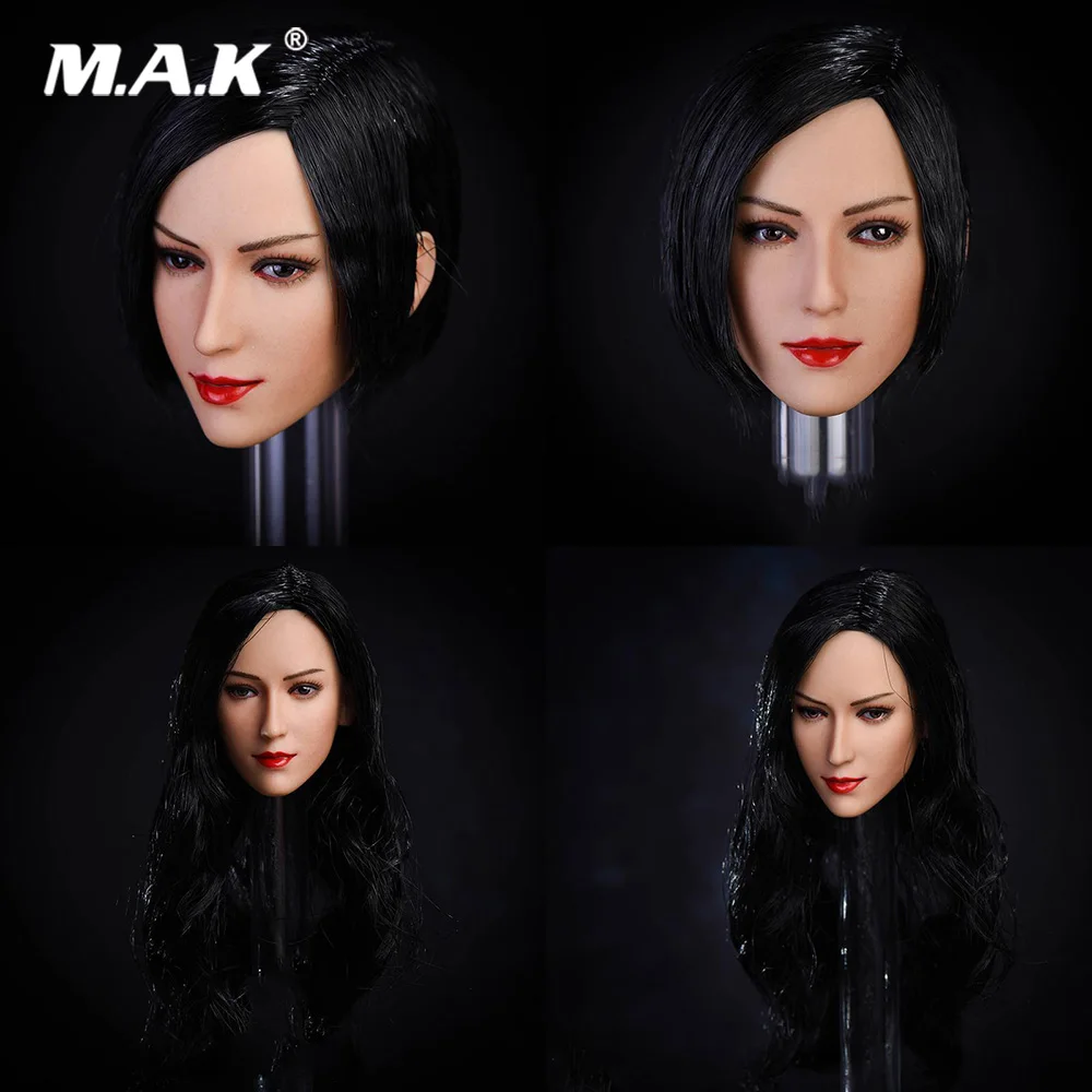 

Женская фигурка головы 1/6, азиатская красивая девушка Ada Wong, резная модель головы Aier, модель подходит для 12-дюймовой женской экшн-фигурки