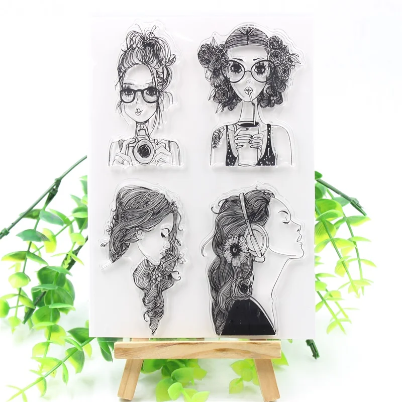 Прозрачный штамп для скрапбукинга/изготовления карт девочек|Штампики| |