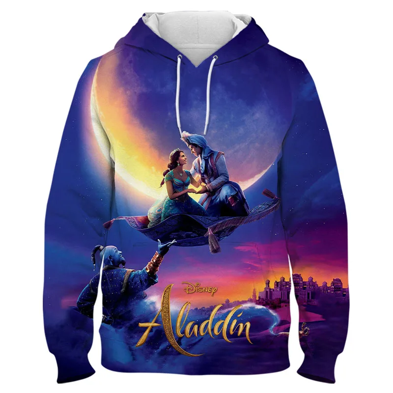 Толстовка Aladdin Мужская/Женская с длинным рукавом Модный пуловер оверсайз для