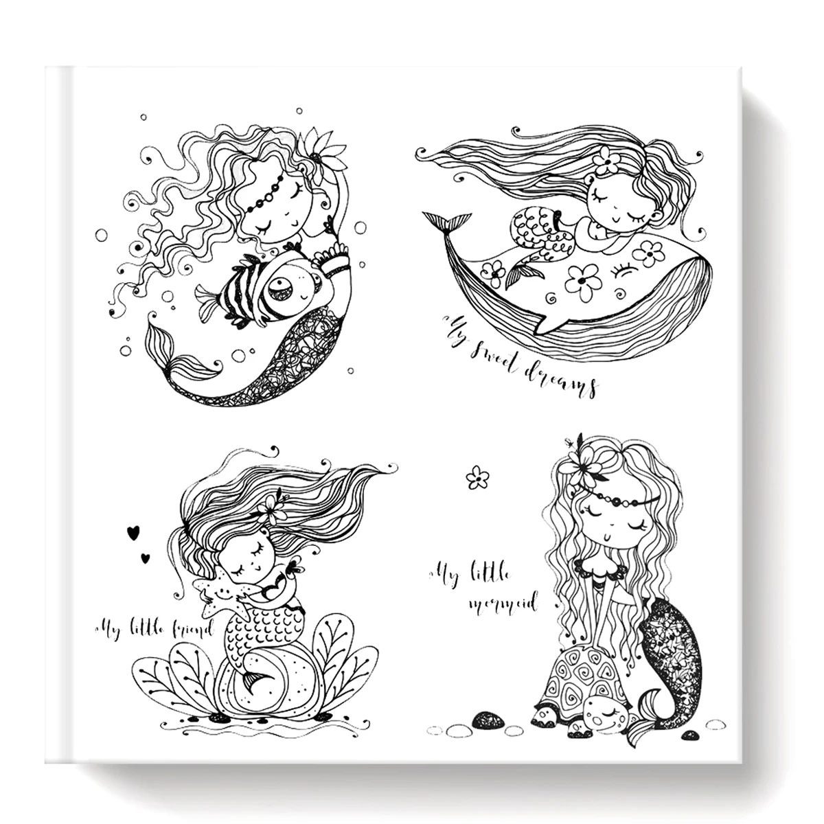 

Cartoon Mermaid Clear Stamps For DIY Scrapbooking Card Making Silicone Stamps Fun Decoration Supplies