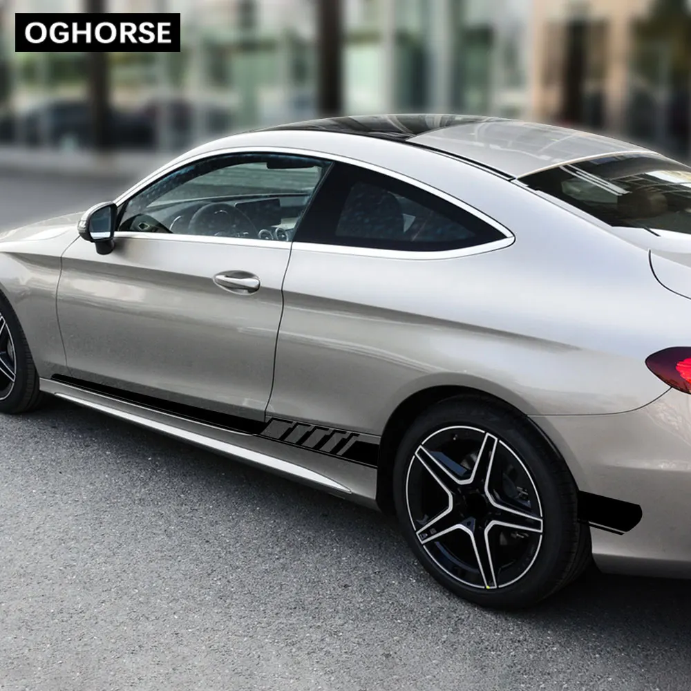Матовая Черная Виниловая наклейка AMG Edition с боковой полосой 507 для Mercedes Benz C Class W205 AMG