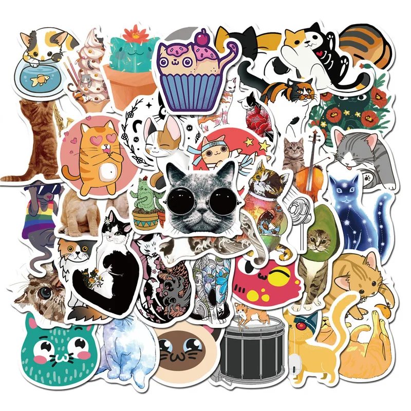 50 шт./упак. Kawaii животные кошка наклейка Скрапбукинг для DIY ноутбука ПК телефона