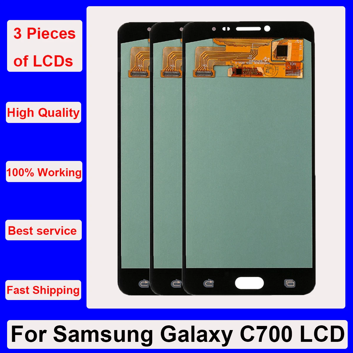 Enlarge Wholesale c700 Display For Samsung Galaxy C7 2015 C700 lcd SM-C7000 C700F c700 LCD and Touch Screen Digitizer Assembly+Tools