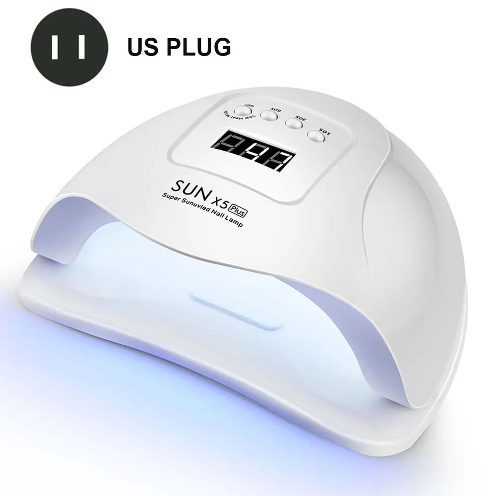 X5 PLUS US Plug 80 Вт Светодиодный светильник для ногтей для маникюра Сушилка для ногтей машина УФ лампа для отверждения УФ-гель для ногтей с датчиком движения ЖК-дисплей - Цвет: X5 PLUS US Plug