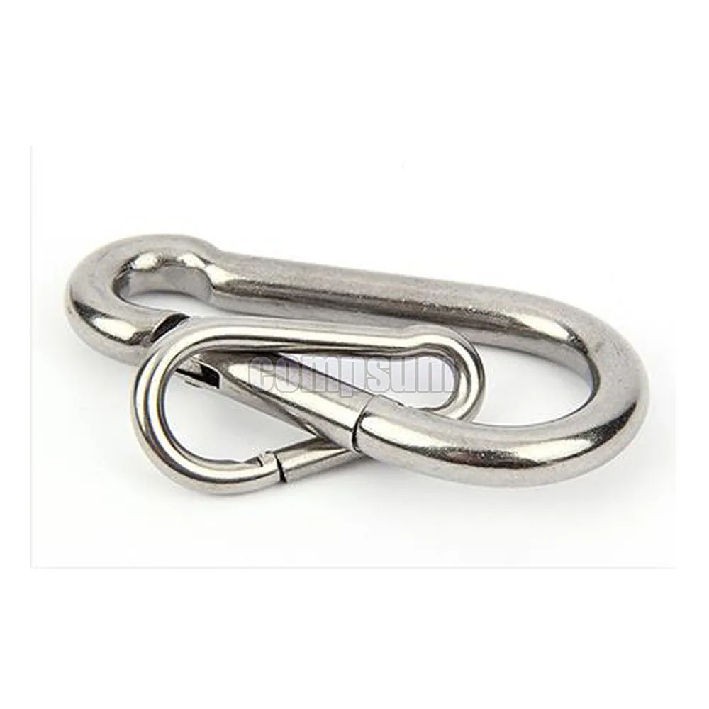 Пружинная защелка из нержавеющей стали карабин ушко брелок Пряжка для быстрого