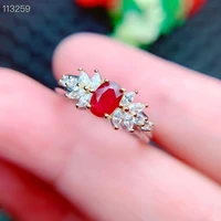 natural ruby ring beautiful color exquisite workmanship good quality recommended by 925 silver