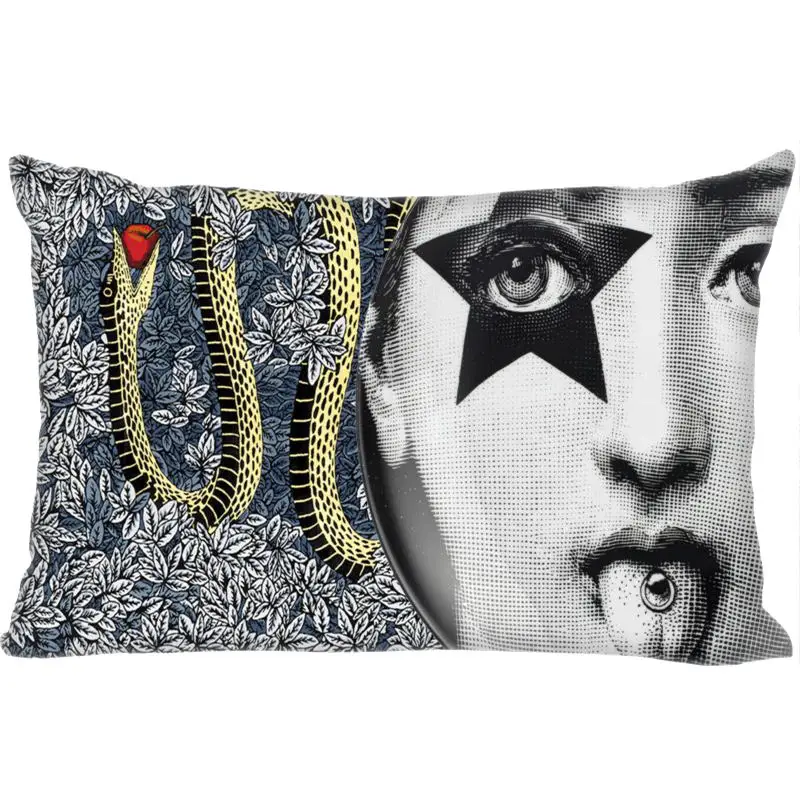 Новое поступление, Лучший милый чехол для подушки rosenthal Piero fornasetti, прямоугольная Наволочка на молнии, индивидуальный чехол для подушки 45x35 см(с одной стороны), Прямая поставка - Цвет: 1