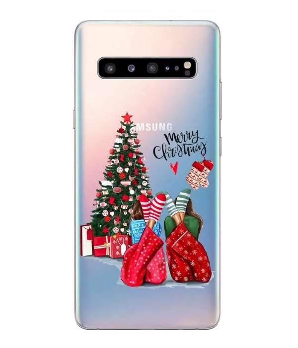 TPU Мультяшный Рождественский чехол для samsung Galaxy S10 Lite S10 Plus, мягкий чехол для телефона с Санта Клаусом для samsung S6 S7 Edge S8 S9 Plus, чехол - Color: TPU