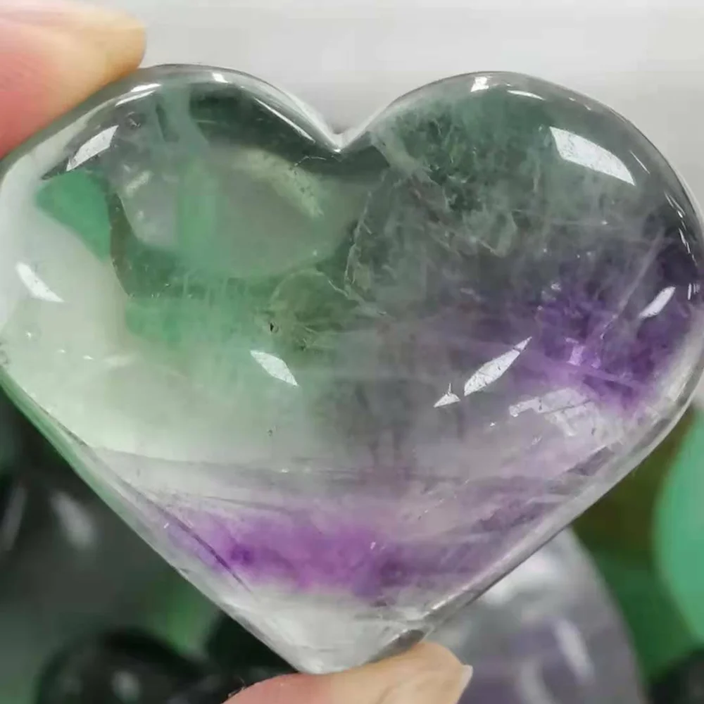 

Natural fluorite core shape quartz crystal center healing collection 80-110g