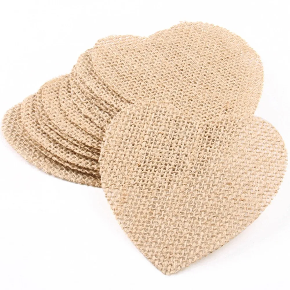 10 шт./компл. ремесло ретро любовь Слива круглый пятизвездный кусок DIY льняной