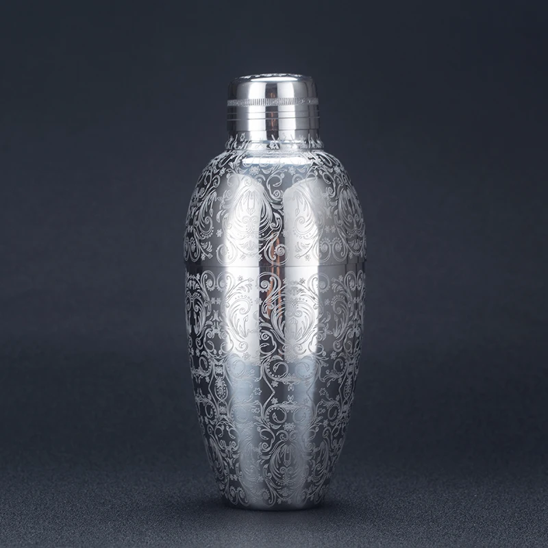 

450ml Carven Engraving Vintage Bar Shaker Stainless Steel Cocktail Boston Bar Shaker Bar Tools