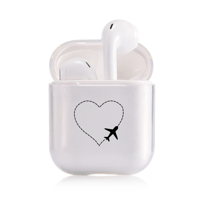 I202110 Мягкий силиконовый роскошный чехол Air Pods для Apple airpods чехол Милые простые линии прозрачный чехол Airpods в наушниках аксессуары - Цвет: I202110