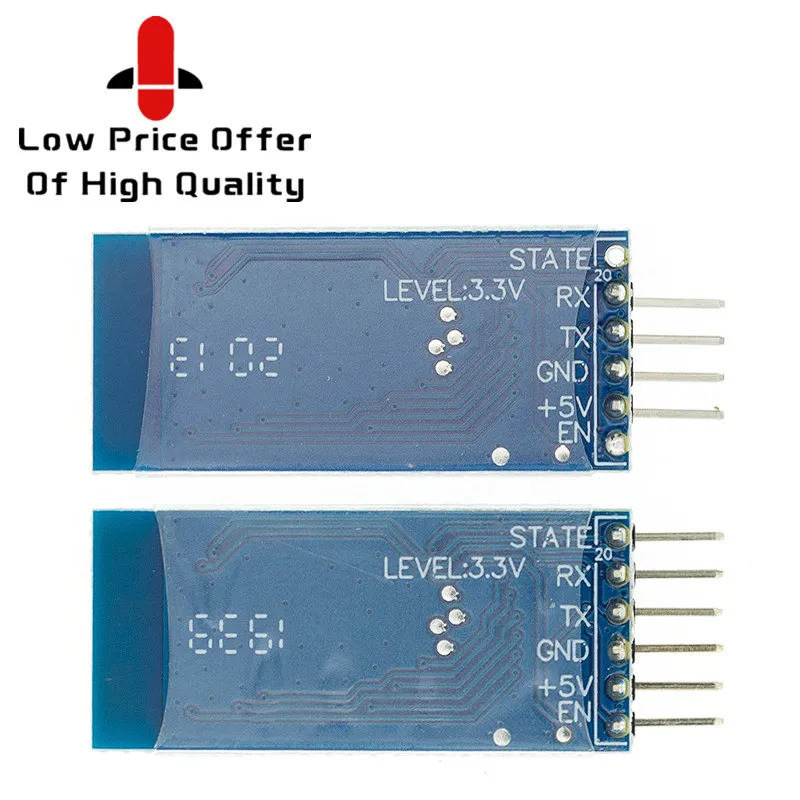 10PCS SM HC05 HC-05 HC06 HC-06 JY-MCU anti-reverse integrated Bluetooth serial pass-through moduleHC-05 master-slave 6pin - купить по