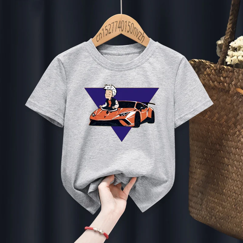 Camisetas con estampado de Merch A4 Lamba para ni&ntilde;os, conjunto de ropa familiar informal, Tops de moda para ni&ntilde;os y ni&ntilde;as, 100%-5