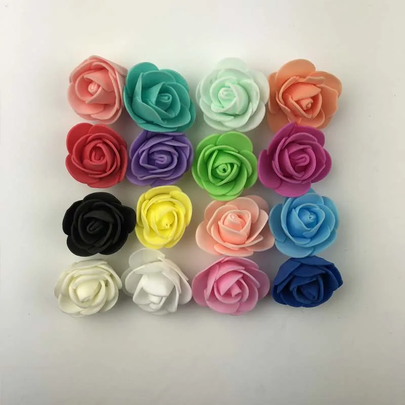 100 шт. Пены Искусственный цветок розы платье с рисунком головы медведя