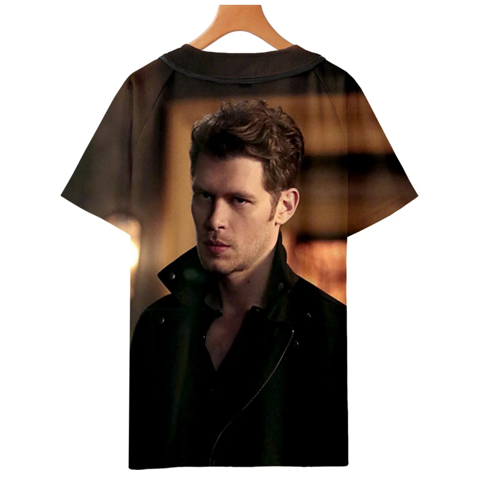 

TV series The Vampire Diaries Niklaus Mikaelson Short sleeve baseball uniform Men/Women Casual jacket Clothes