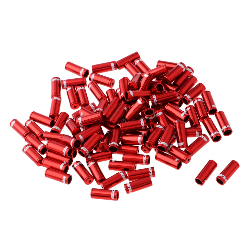 

100 шт. алюминиевый велосипедный тормоз переключения внутренний кабель наконечники провода Торцевая крышка щипцы 4 мм