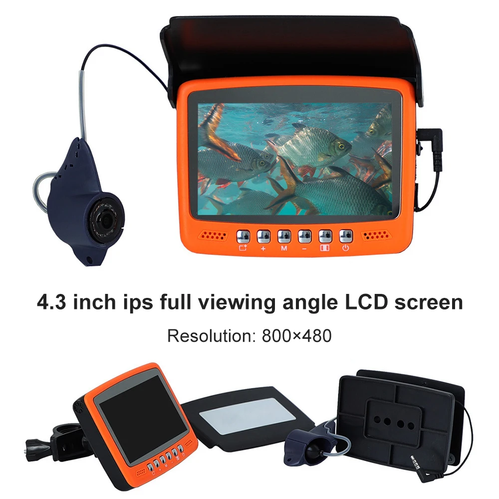 Goods for Winter Fishing Camera Live Fish Finder Wireless 15M 30M 4.3&quot IPS LCD Cable Underwater Bite Alarm | Спорт и развлечения