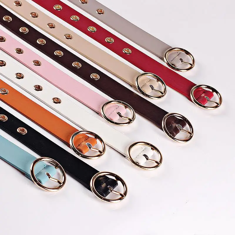 

Women Waistband Punch Belt Fashion Personality Hole Girdle All Match Multicolor