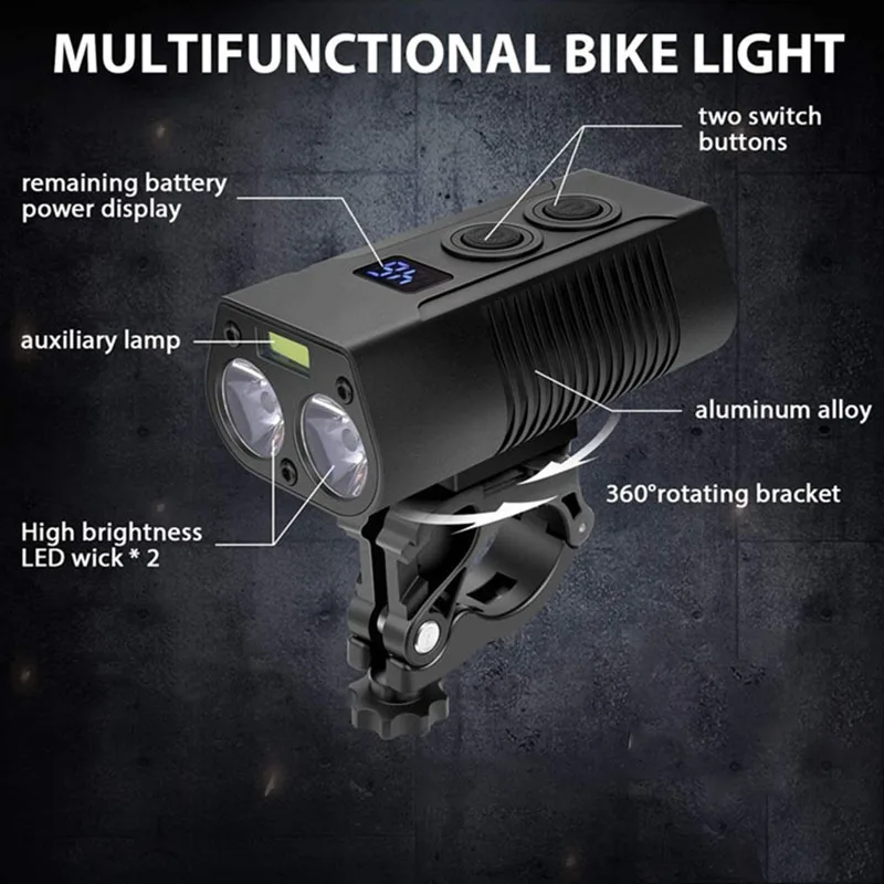 QB201 Велоспорт велосипед светильник Светодиодные фары для велосипеда s спереди