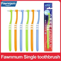 fawnmum 1pcs orthodontic toothbrush pointed and flat head soft hair correction clean teeth gap floss oral hygiene teeth braces