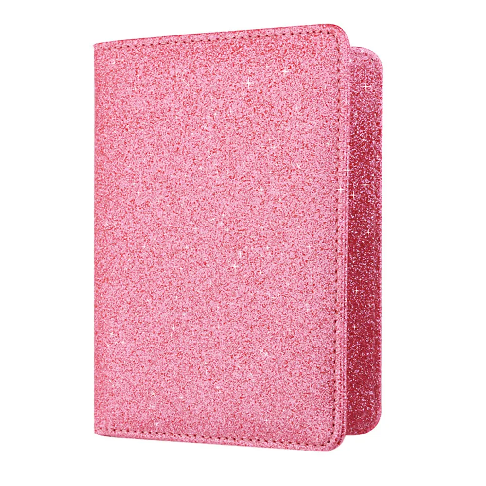 Роскошная однотонная Обложка для паспорта женщин чехол кожаный розовый