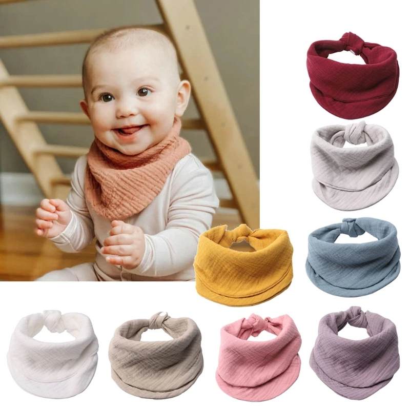 

Gauze Baby Bibs Newborn Boys Girls Burp Bandana Cotton Soft Toddler Scarf Infant Saliva Towel Scarves